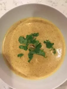 Winter Red Pepper and Pistascio Soup